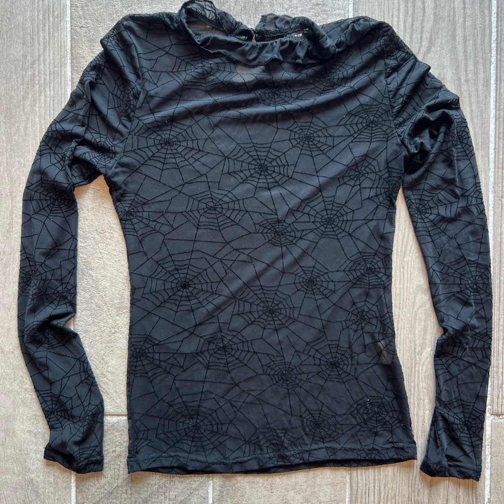 SHEIN spiderweb print top.